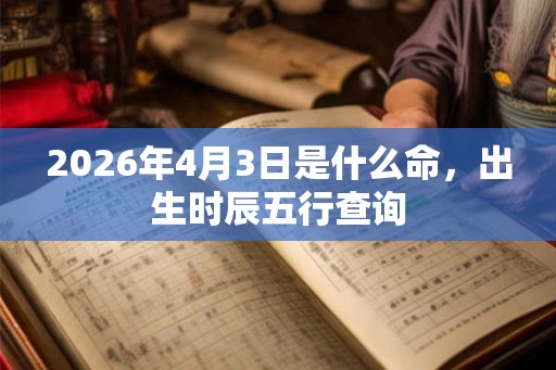 2026年4月3日是什么命，出生时辰五行查询