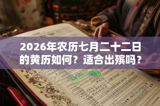 2026年农历七月二十二日的黄历如何？适合出殡吗？
