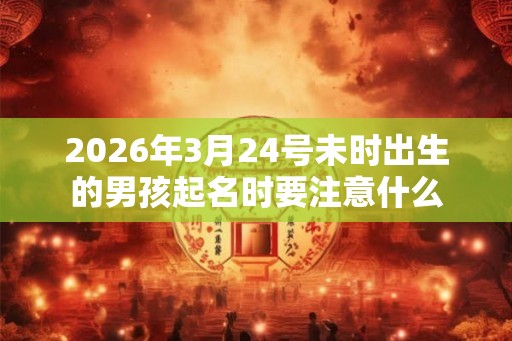 2026年3月24号未时出生的男孩起名时要注意什么