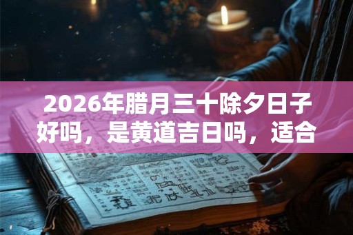 2026年腊月三十除夕日子好吗，是黄道吉日吗，适合出游出远门吗？