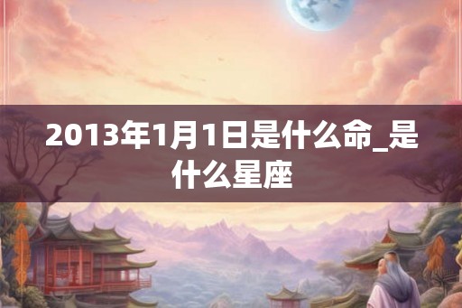 2013年1月1日是什么命_是什么星座 2013年1月1日是什么命_是什么星座