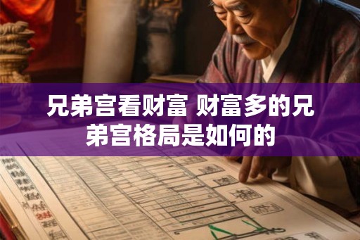 兄弟宫看财富 财富多的兄弟宫格局是如何的