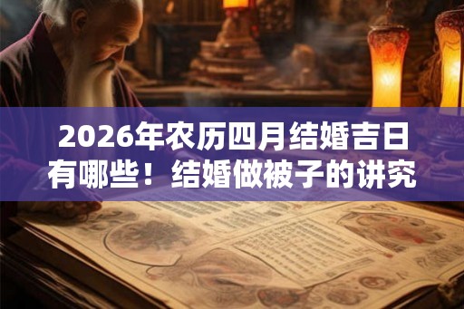 2026年农历四月结婚吉日有哪些！结婚做被子的讲究