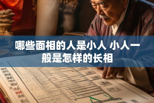 哪些面相的人是小人 小人一般是怎样的长相 哪些面相的人是小人 小人一般是怎样的长相
