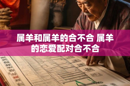 属羊和属羊的合不合 属羊的恋爱配对合不合