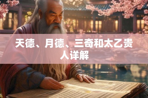 天德、月德、三奇和太乙贵人详解