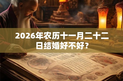 2026年农历十一月二十二日结婚好不好？