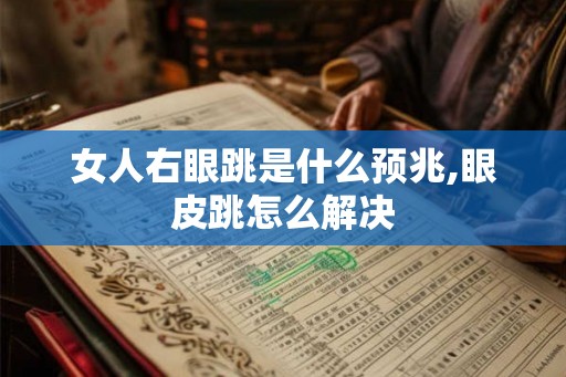 女人右眼跳是什么预兆,眼皮跳怎么解决
