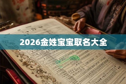 2026金姓宝宝取名大全