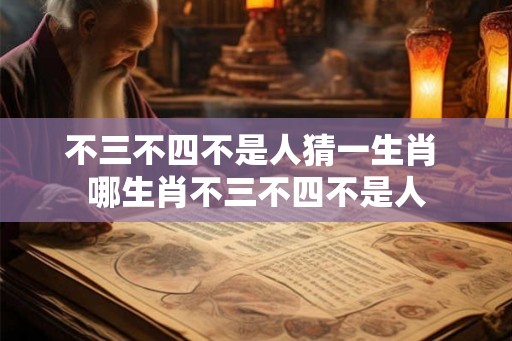 不三不四不是人猜一生肖 哪生肖不三不四不是人 不三不四不是人猜一生肖 哪生肖不三不四不是人