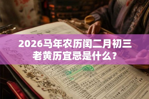 2026马年农历闰二月初三老黄历宜忌是什么? 2026马年农历闰二月初三老黄历宜忌是什么?