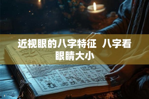 近视眼的八字特征  八字看眼睛大小