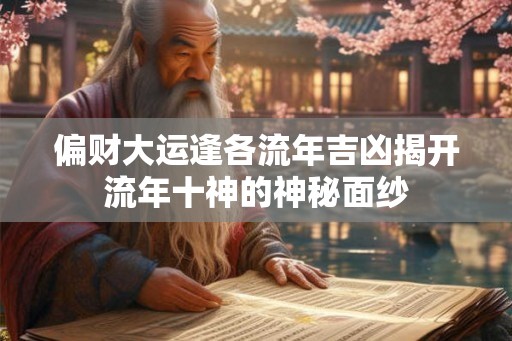 偏财大运逢各流年吉凶揭开流年十神的神秘面纱