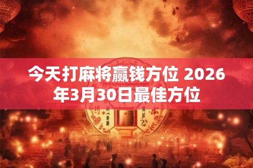 今天打麻将赢钱方位 2026年3月30日最佳方位 今天打麻将赢钱方位 2026年3月30日最佳方位
