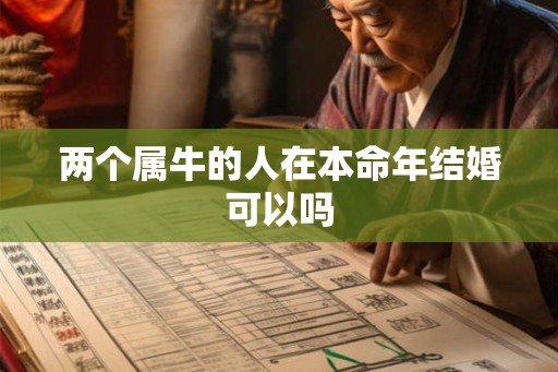 两个属牛的人在本命年结婚可以吗