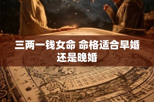 三两一钱女命 命格适合早婚还是晚婚