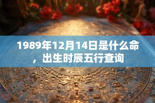 1989年12月14日是什么命，出生时辰五行查询