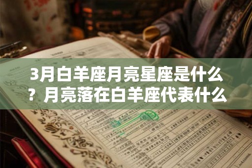 3月白羊座月亮星座是什么？月亮落在白羊座代表什么？