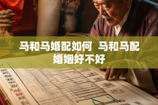 马和马婚配如何  马和马配婚姻好不好