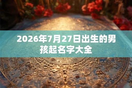 2026年7月27日出生的男孩起名字大全