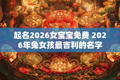 起名2026女宝宝免费 2026年兔女孩最吉利的名字 起名2026女宝宝免费 2026年兔女孩最吉利的名字