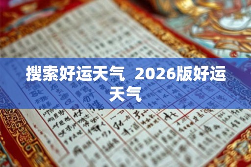 搜索好运天气  2026版好运天气