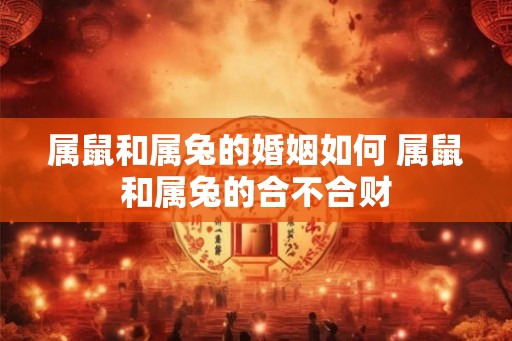 属鼠和属兔的婚姻如何 属鼠和属兔的合不合财
