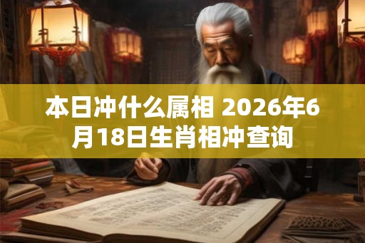 本日冲什么属相 2026年6月18日生肖相冲查询