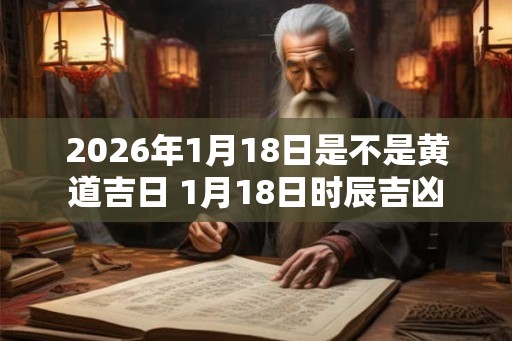 2026年1月18日是不是黄道吉日 1月18日时辰吉凶