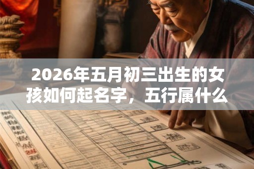 2026年五月初三出生的女孩如何起名字，五行属什么