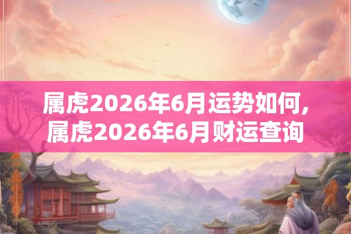 属虎2026年6月运势如何,属虎2026年6月财运查询 属虎2026年6月运势如何,属虎2026年6月财运查询