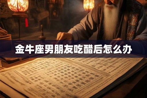 金牛座男朋友吃醋后怎么办 金牛座男朋友吃醋后怎么办