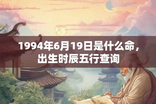 1994年6月19日是什么命,出生时辰五行查询 1994年6月19日是什么命,出生时辰五行查询