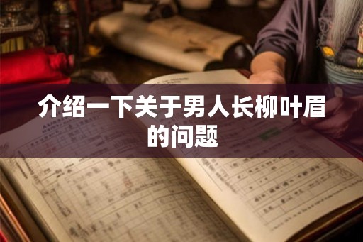 介绍一下关于男人长柳叶眉的问题 介绍一下关于男人长柳叶眉的问题