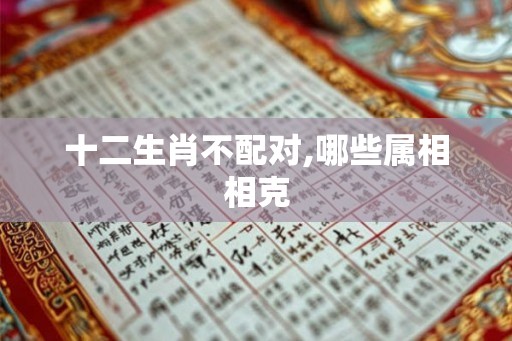 十二生肖不配对,哪些属相相克
