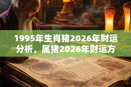 1995年生肖猪2026年财运分析，属猪2026年财运方位？