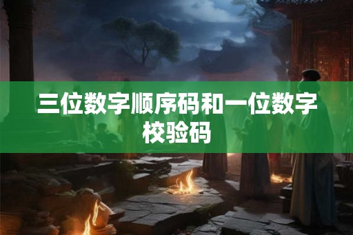 三位数字顺序码和一位数字校验码