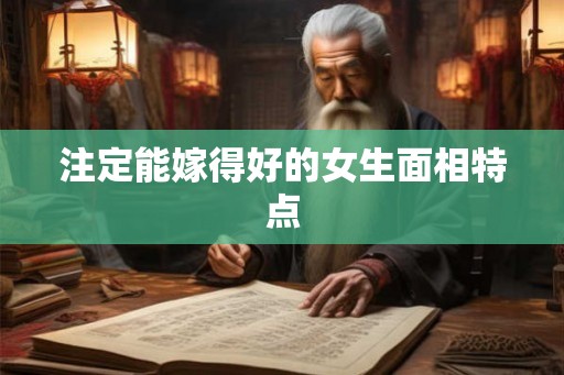 注定能嫁得好的女生面相特点