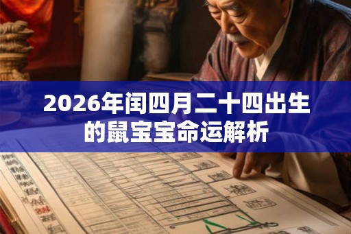 2026年闰四月二十四出生的鼠宝宝命运解析