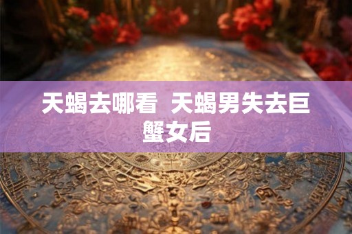 天蝎去哪看  天蝎男失去巨蟹女后