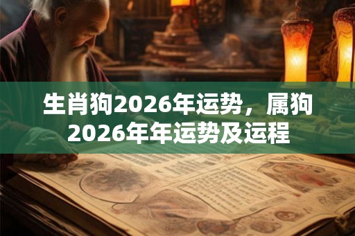 生肖狗2026年运势,属狗2026年年运势及运程 生肖狗2026年运势,属狗2026年年运势及运程