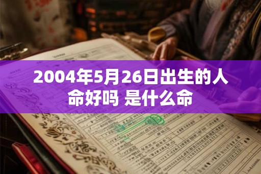2004年5月26日出生的人命好吗 是什么命