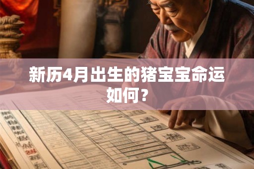 新历4月出生的猪宝宝命运如何？