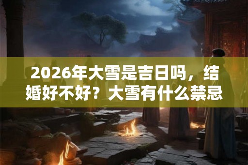 2026年大雪是吉日吗，结婚好不好？大雪有什么禁忌？