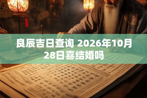 良辰吉日查询 2026年10月28日喜结婚吗
