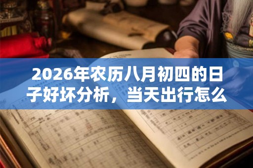 2026年农历八月初四的日子好坏分析,当天出行怎么样? 2026年农历八月初四的日子好坏分析,当天出行怎么样?