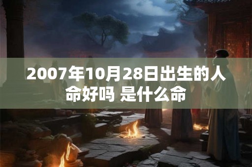 2007年10月28日出生的人命好吗 是什么命
