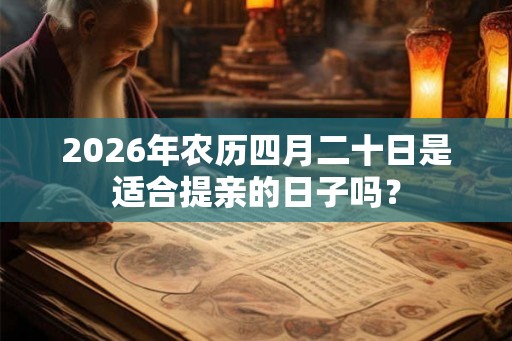 2026年农历四月二十日是适合提亲的日子吗？