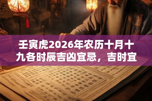 壬寅虎2026年农历十月十九各时辰吉凶宜忌，吉时宜忌查询