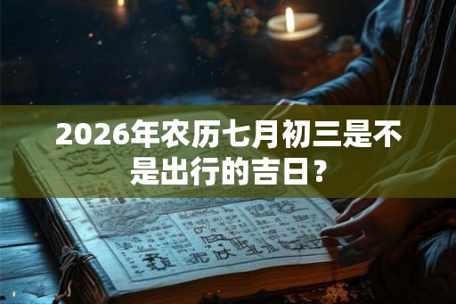 2026年农历七月初三是不是出行的吉日？